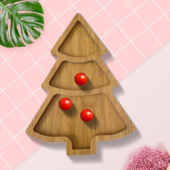 Поднос в форме рождественской елки, деревянные доски для десертов, разделочная доска для стейков, безопасно и легко