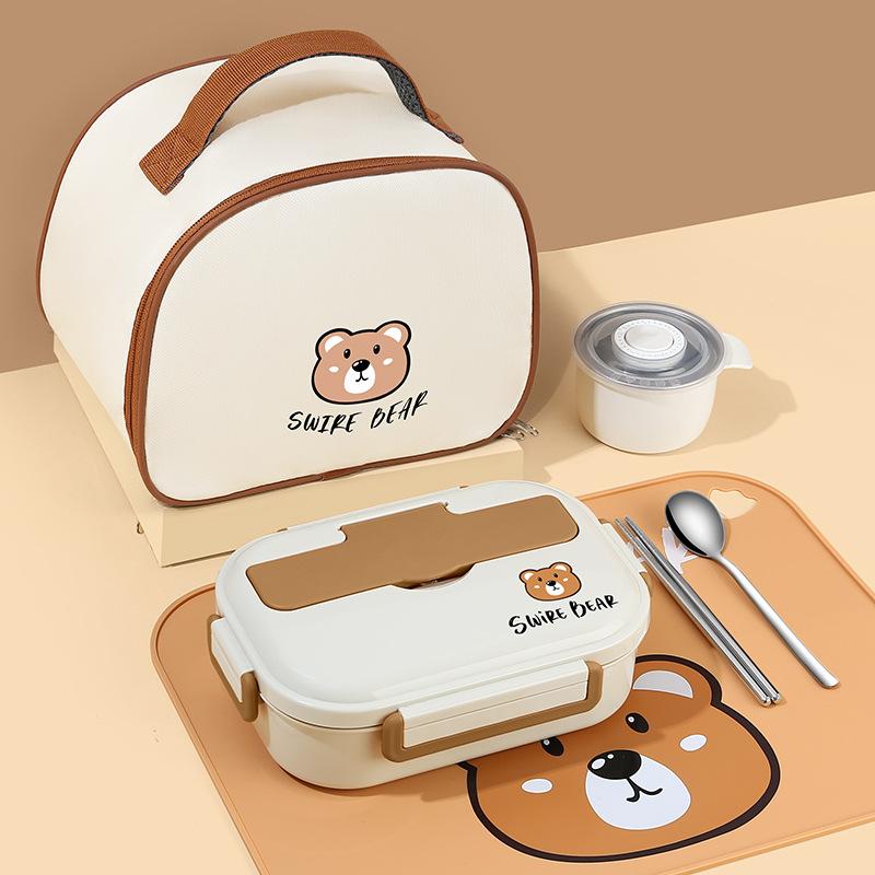 MeyJig Lunch Box, пластиковый контейнер для бэнто, пригодный для микроволновой печи, с отсеком, переносной контейнер для еды 1/1,5 л