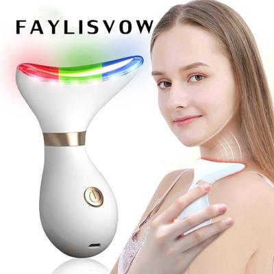 EMS LED Photon Уход за кожей Красота Инструмент для шеи Микротоковая подтяжка шеи Подтяжка лица Уменьшение двойного подбородка Для похудения лица Звуковой вибрационный массажер