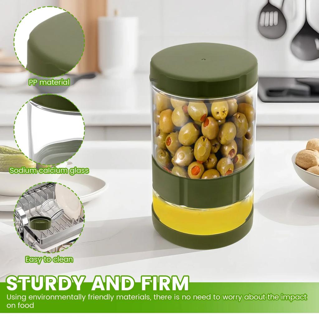 Стеклянная банка для кимчи и огурцов, широкое горлышко, контейнер для рассола с разделением сухого и мокрого, с силиконовыми кольцами, герметичная, кухонная утварь