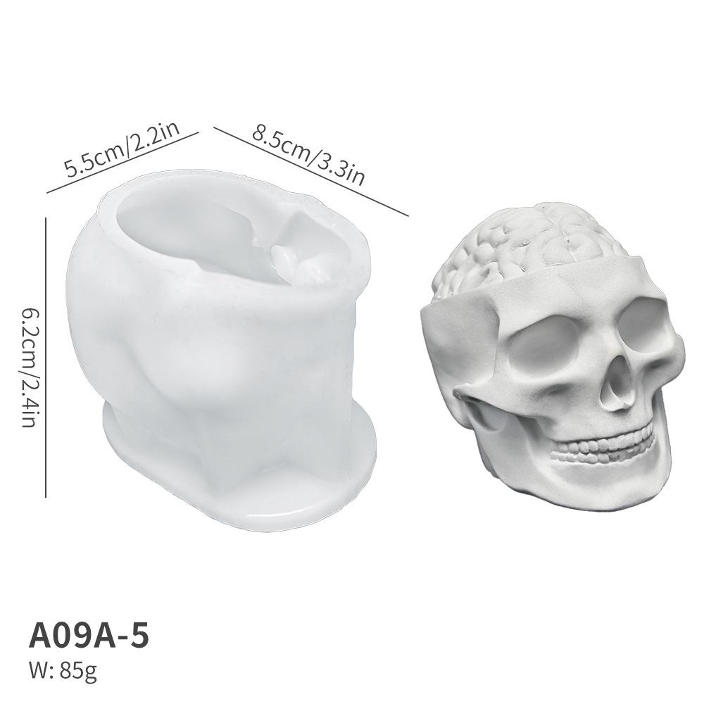 Силиконовая форма для цветов и Хэллоуина: Привидение, летучая мышь, череп, тыква для свечей и гипсовых украшений
