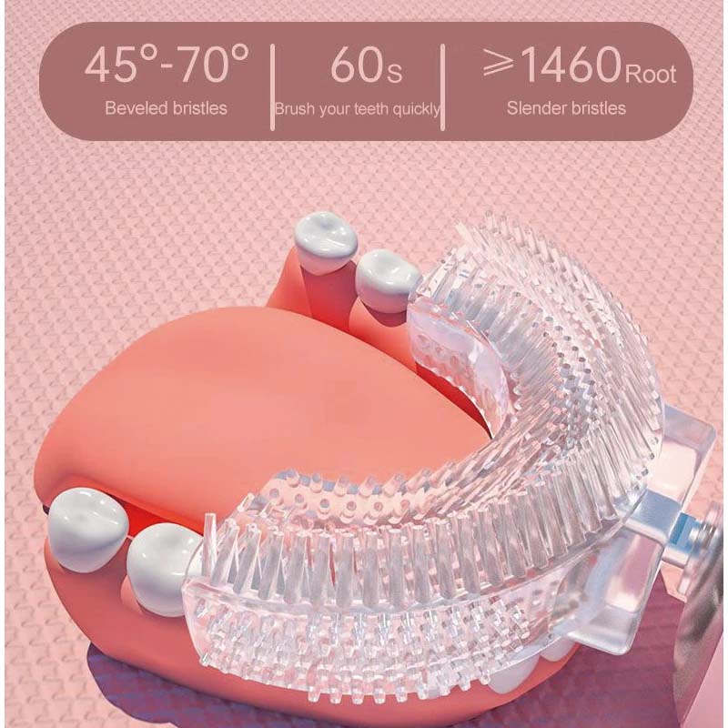 Wireless Charging Automatic Toothbrush Travel Home Dual Use 360 Teeth Whitening Silicone Electric Toothbrush IPX7 for Children