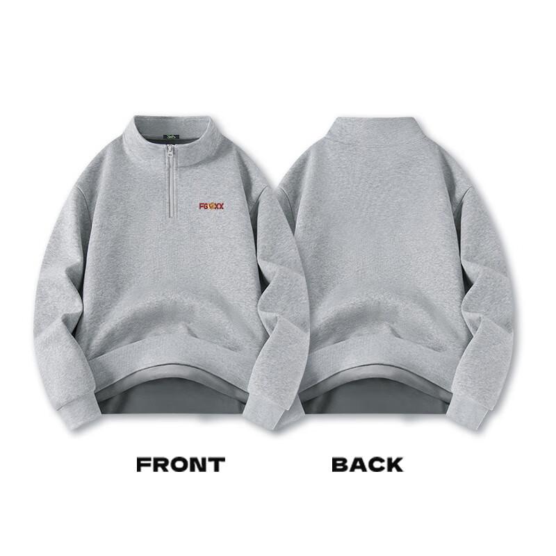 Fingercroxx IT Men's Fleece Half-Zip Stand-Collar Sweatshirt