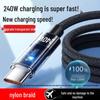 240 Вт Прозрачный кабель Super Flash Charge Type-C для мобильных телефонов Huawei, Vivo, Oppo, Honor
