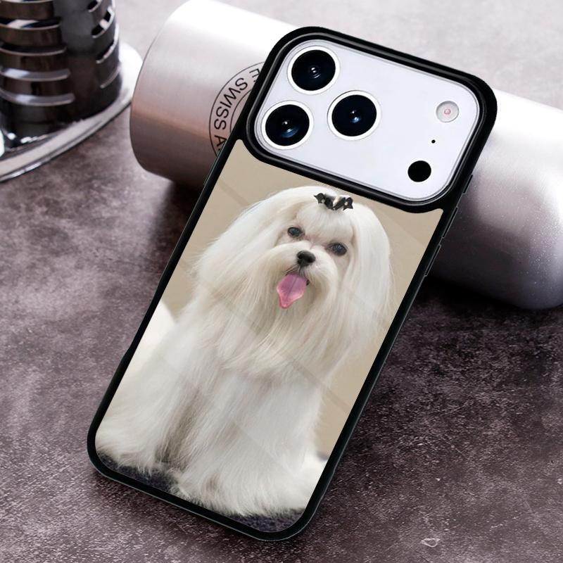 Cartoon Maltese Dog soft Phone Case For iPhone 17 16 15 14 13 12 11 Pro Max Plus 17Air Soft Silicone Cover