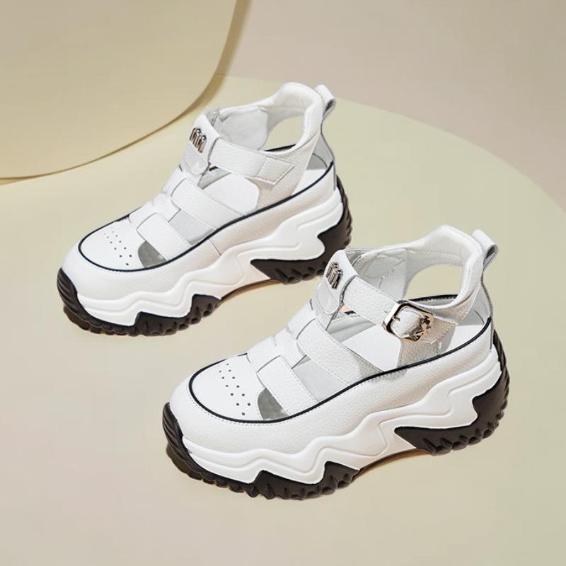 ins Han platform dad shoes 2026 summer new street shot student Roman shoes sandals heightening casual shoes