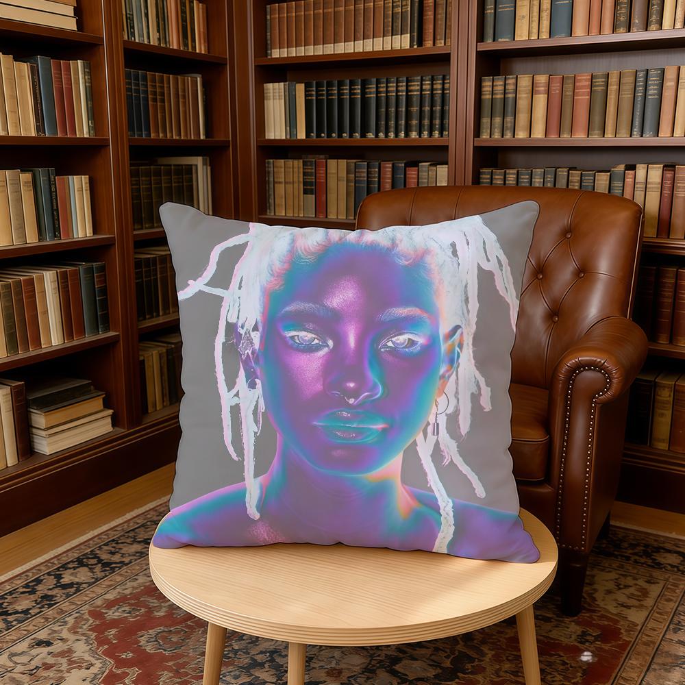 petal rock black WWillow Smith cushion cover Home Office Birthday Anniversary Gifts Soft Skin Friendly Cushion Cover