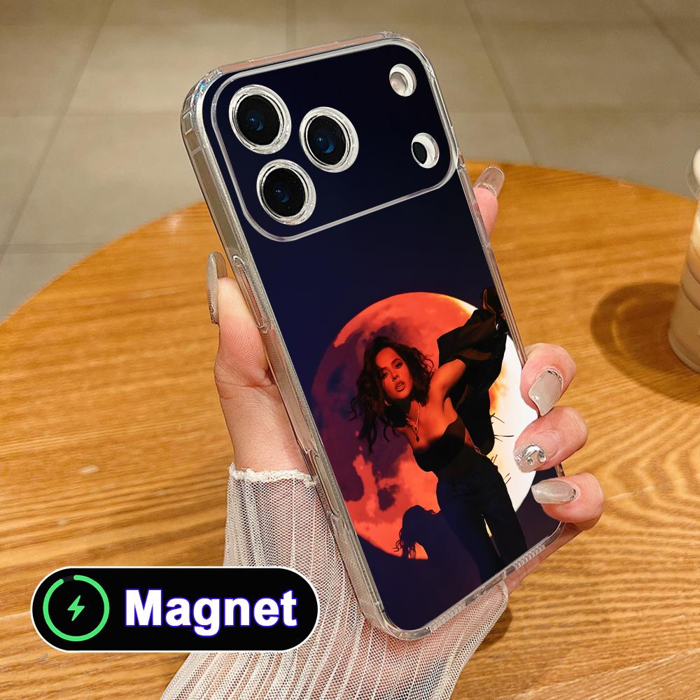 Модный прозрачный чехол Becky G из ТПУ с поддержкой MagSafe для iPhone 17 16 15 14 13 12 11 Air Pro Max Plus Mini, цветной чехол