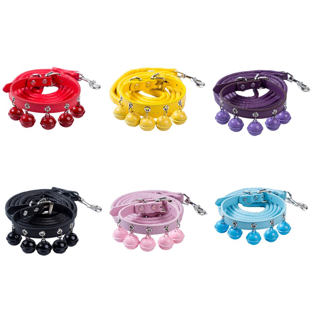 Поводок для собак длиной 120 см с кожаным ошейником, прочный поводок для прогулок с тросом для мелких домашних собак, практичный, с защитой от побега