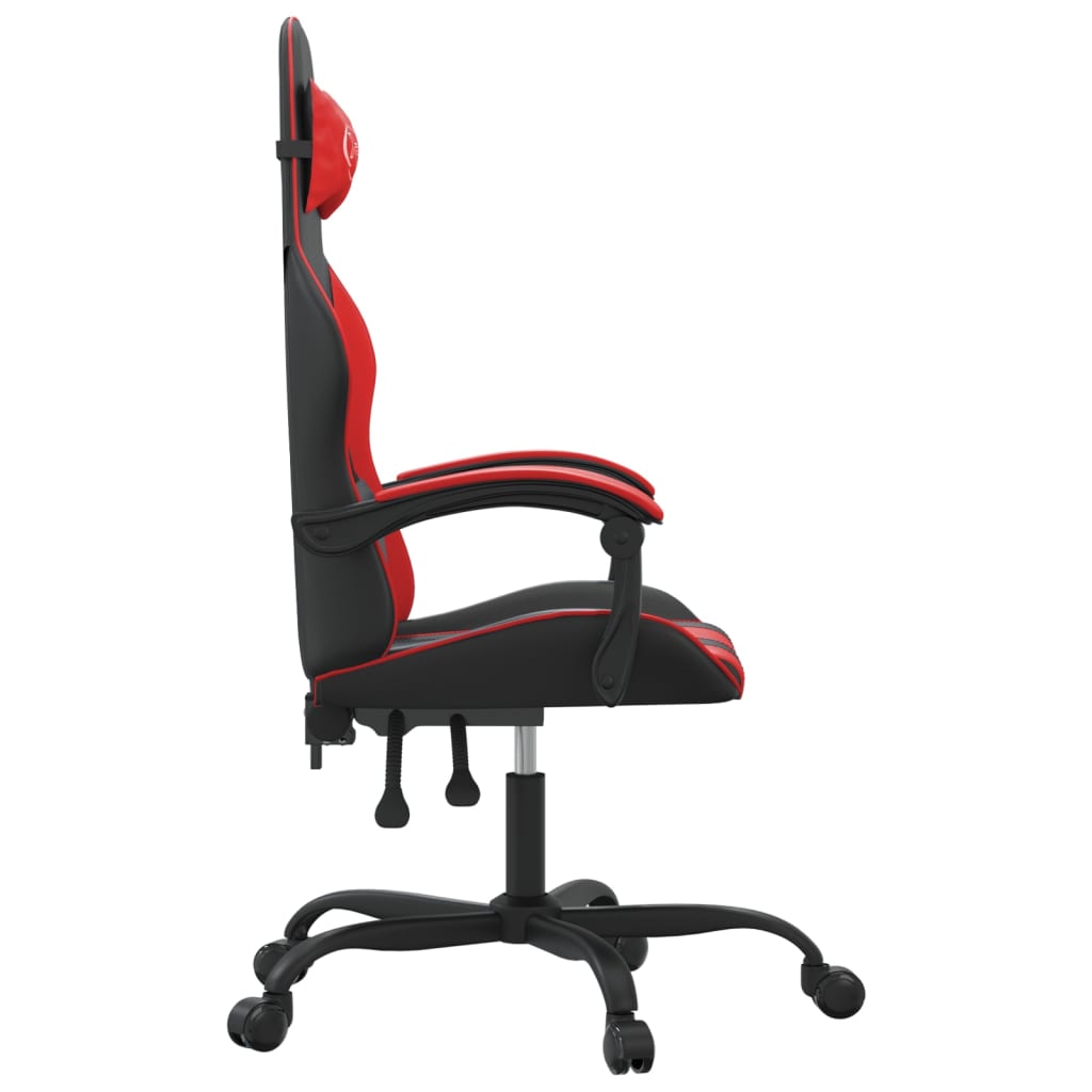Gaming Chair Black and Red Synthetic Leather
