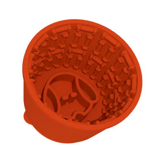 Миска-лизун для медленного кормления собаки способствует здоровому и спокойному питанию. Текстурированная силиконовая миска для собаки с присоской для всех размеров собак. Уход и время еды.