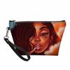Custom Makeup Bags Afro African Girls Print Cute Cosmetic Bag Beauty Travel Organizer Make up Pouch Suitcase Women Toiletry Bag