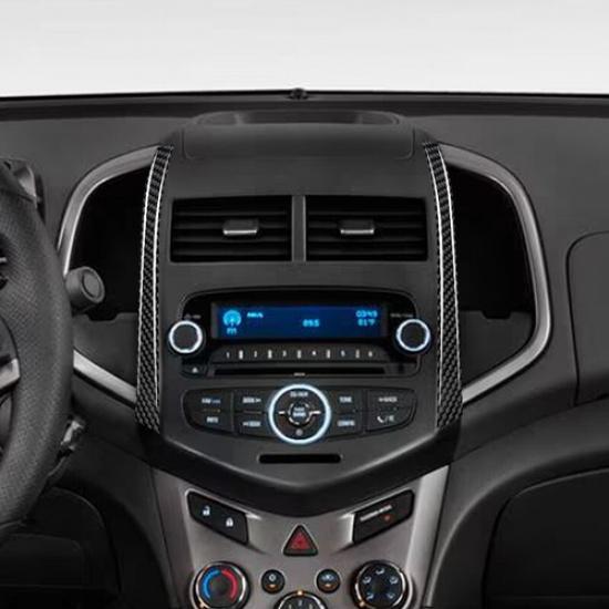 Для Chevrolet Sonic 2012-2016 Наклейка на боковую полосу центральной консоли из углеродного волокна