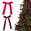 12PC  Velvet Bows For Christmas Tree Decorations Wreath Garland Velvet Bows With  Tie