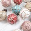 8CM Xmas Tree Hanging Pendants Foam Party Decor Striped Balls  New Year Decor