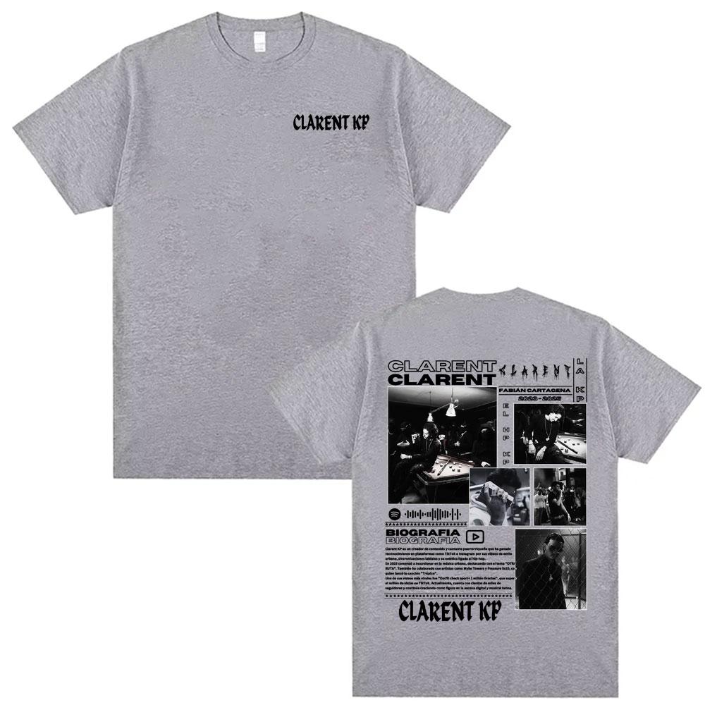 Rapper Clarent Kp Album Tour 2026 Cover T Shirt Mens Clothing Fashion Vintage Style Tshirts Cotton Casual Short Sleeve Tshirt