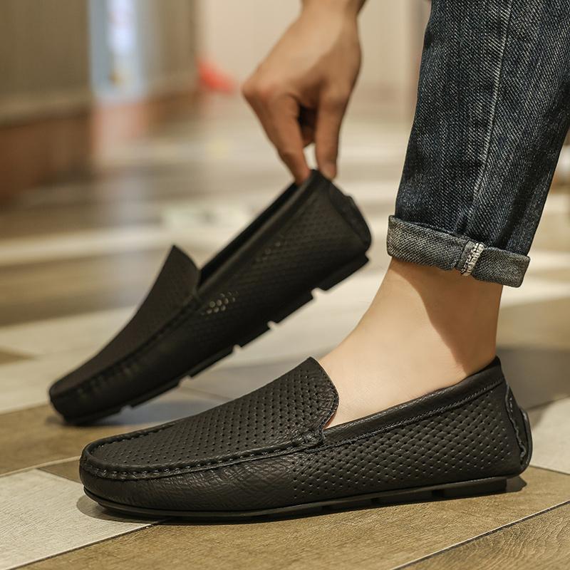 Soft-Soled Male Business Footwear Breathable Men's Loafers Moccasins Slip On Driving Shoes Hot Sale Leather Mens Casual Shoes