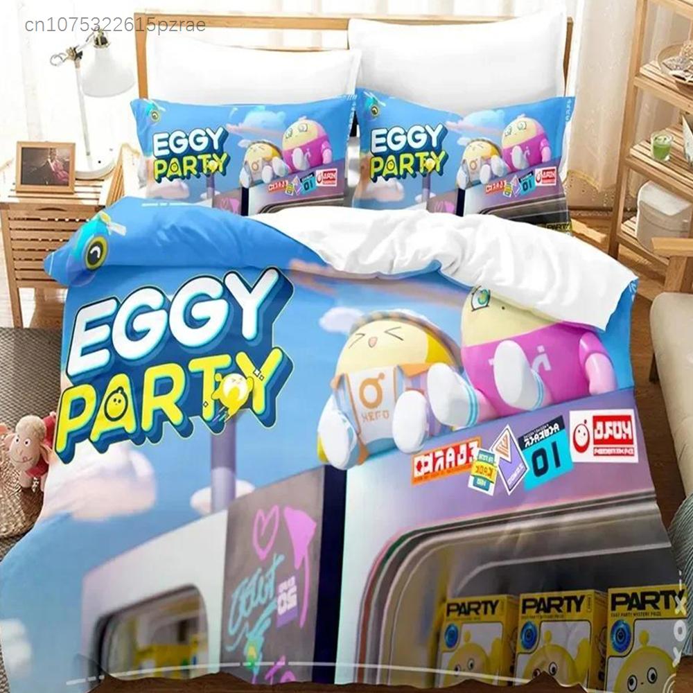 Eggy Party 3D Комплект постельного белья Пододеяльник Наволочки Односпальный Twin Full Queen King Размер Домашний Декор Наволочка для одеяла Подарок для Мальчиков