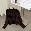 Женское короткое зимнее пальто из искусственного меха с вязаными рукавами Оптом