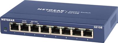 Оригинальный неуправляемый металлический тихий коммутатор NETGEAR GS108-400JPS с ограниченной пожизненной гарантией на оборудование, 8 портов, 1 Гбит/с, корпус, без вентилятора,