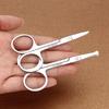 Stainless Steel Pointed Head Beauty Eyebrow Scissors Professional Beauty Tools Elbow Trimming Eyebrow Scissors Round Head Nose Hair Scissors