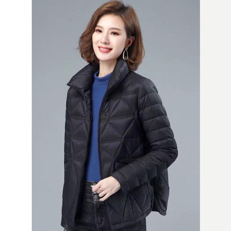 2024 Новая куртка большого размера из тонкого легкого хлопка, женское короткое пальто, осень-зима, женская свободная куртка из хлопка, зимняя легкая куртка из хлопка
