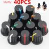40Pcs / 20/10pcs 6mm Shaft Hole Dia Plastic Threaded Knurled Potentiometer Knobs Caps Switch Knob
