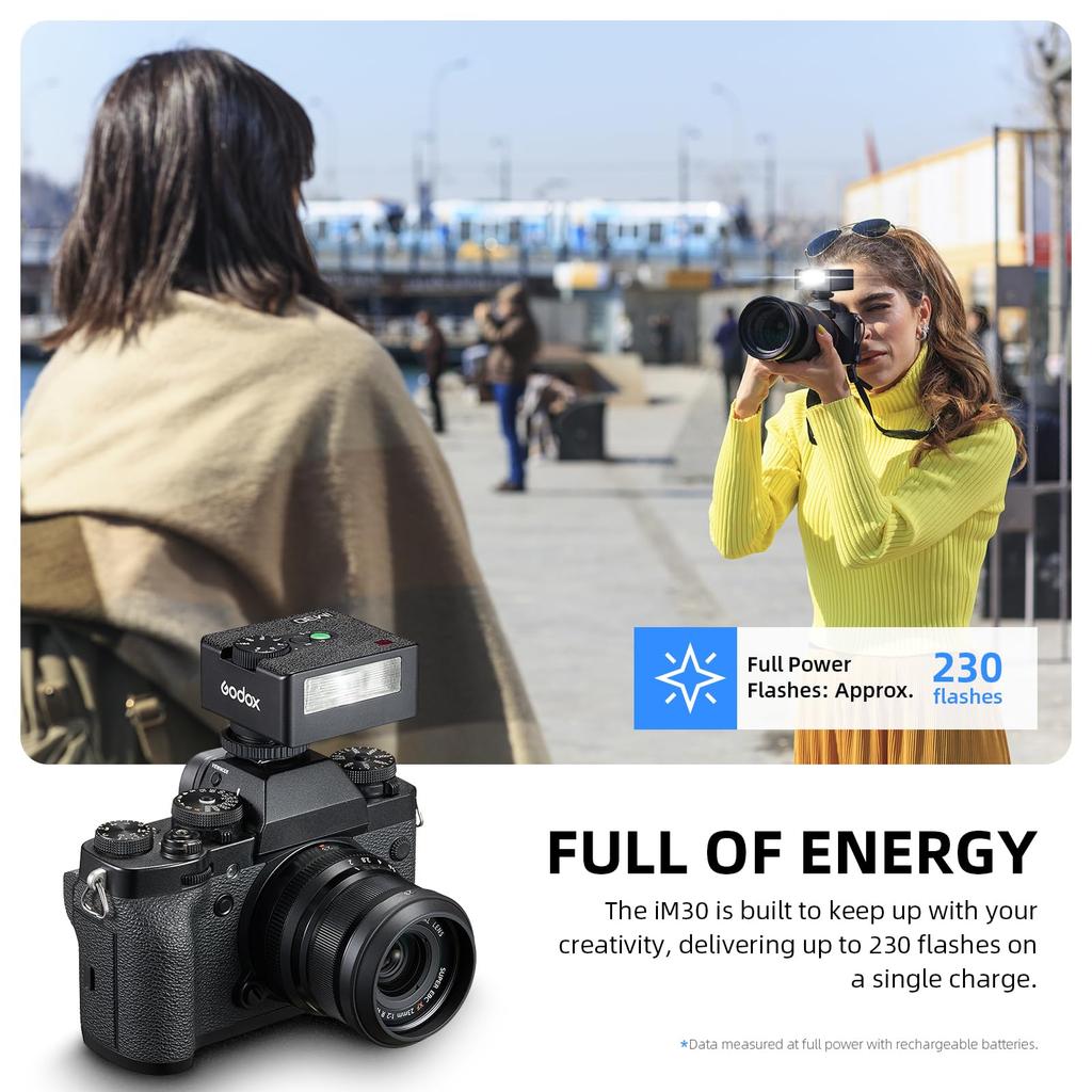 Авторизованная вспышка GODOX iM30 Mini Camera Flash Mini iFlash GN15 CCT 6500K Время цикла составляет 7 с, подходит для вспышки Fuji Olympus Speedlite [GODOX