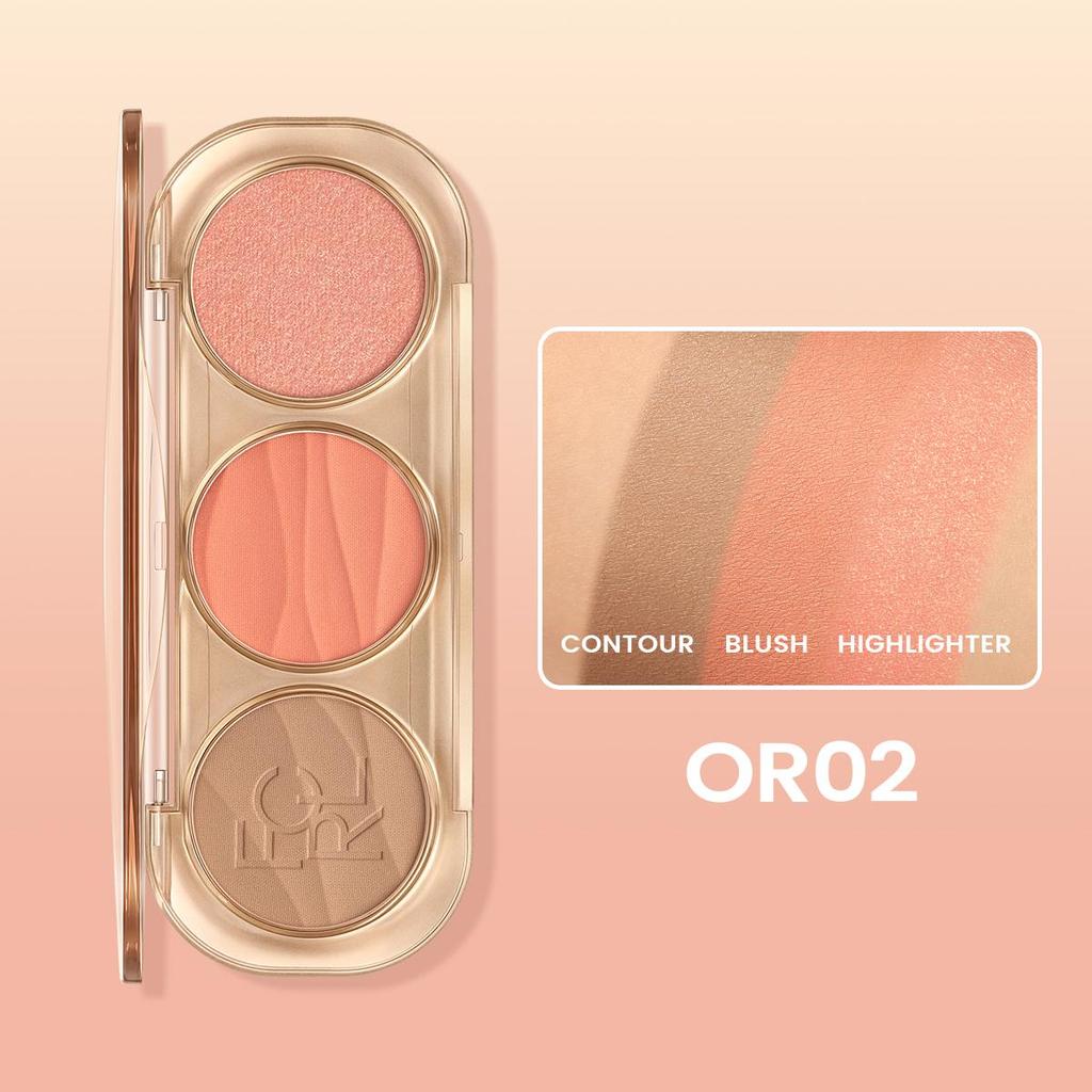 Focallure 3 в 1 многофункциональная матовая моделирующая пудра для лица хайлайтер контурная палитра румян высокопигментированный консилер для лица косметика для макияжа