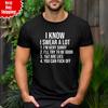 I Know I Swear A Lot Men's T Shirt Funny Rude Printed Sarcastic Joke Novelty Top