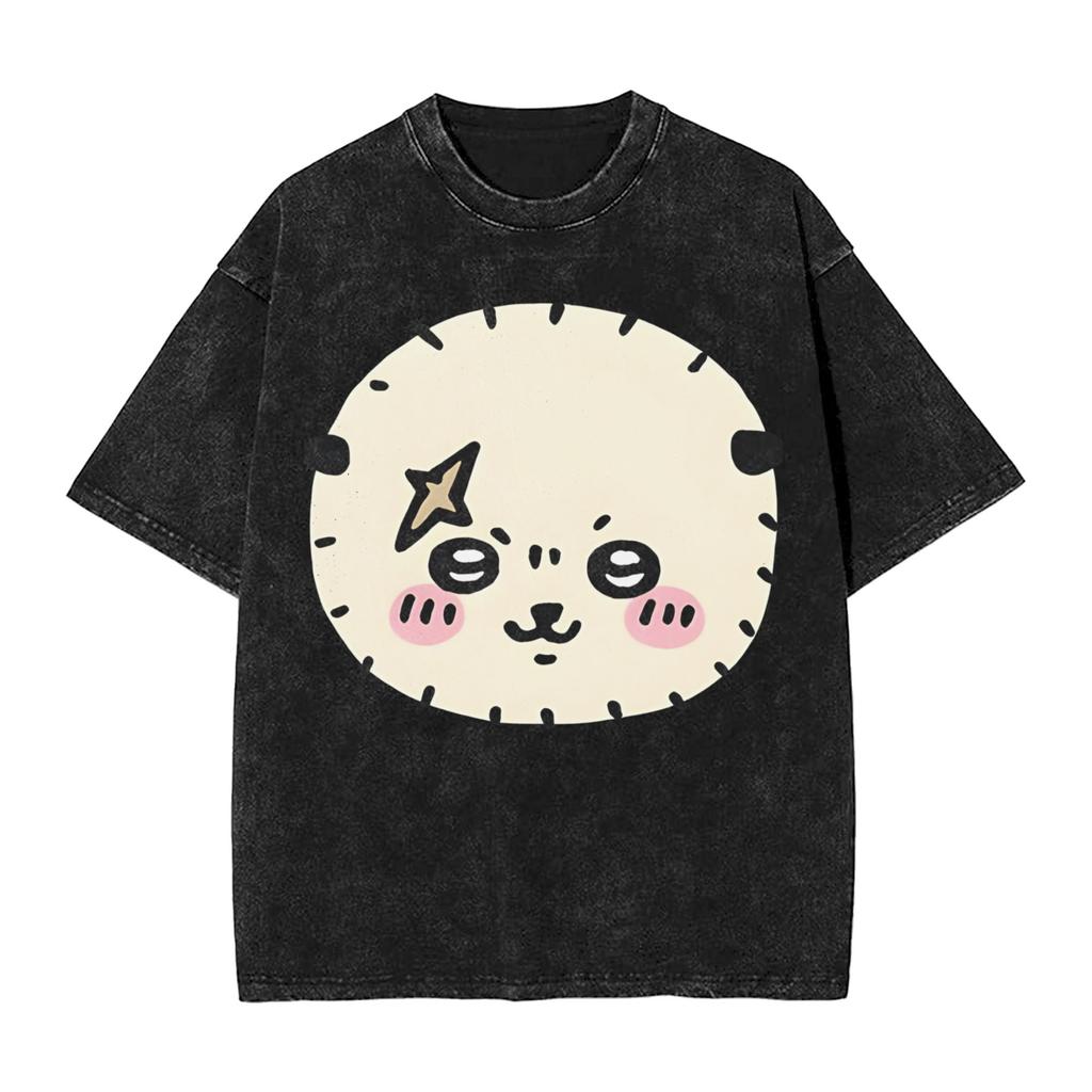 Chiikawas Last Dinner T Shirts Hip Hop Washed Cotton Harajuku TShirt Vintage Men Women Tops Streetwear Summer Tee Shirt