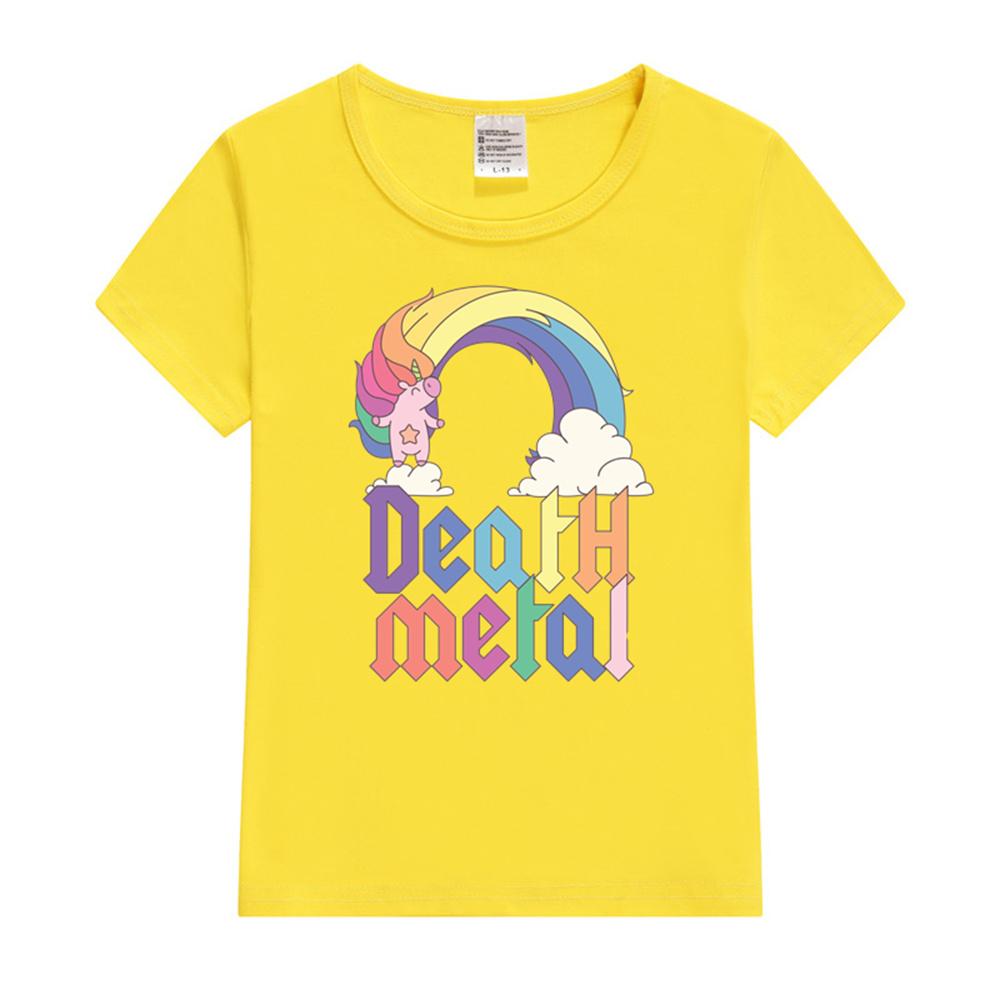 Funny Death Metal Unicorn Cute Rock Music Band Lover Baby TShirt Short sleeves Sports fashion short sleeves for ages