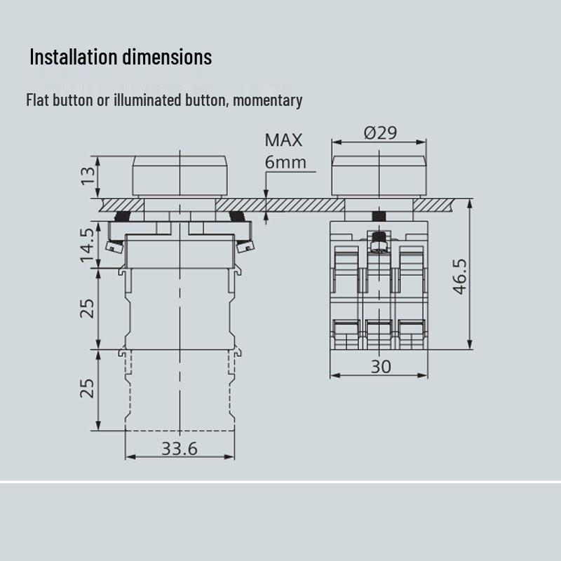 Siemens Green LED Flat Head Push Button 3SB6130-0AB50-1BA0, 3SB6160-0AB60-1BS0