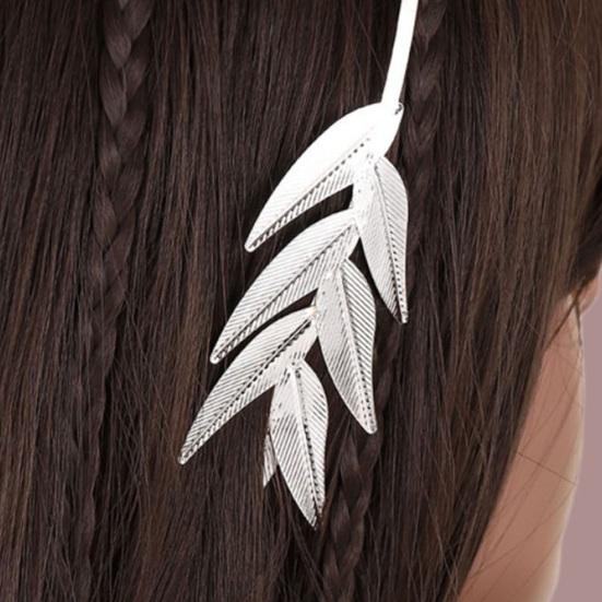 Корона в форме листа, изысканный однотонный головной убор из нержавеющей стали, свадебное платье, аксессуары, королевская тиара, корона, женский головной убор