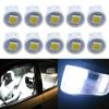 10Pcs Lots T10 W5W 5050 1Smd Car LED White Blue Red Yellow Green Bulb 194 168 192 Dome Lights Wedge Auto Clearance Lamps DC 12V