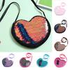 Cartoon Children Bag Cute Girl Love Shoulder Bag Heart-shaped Sequins Purse