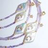 Zircon Necklace Baroque Purple Neck Chain Fashion Beaded Choker  for Women