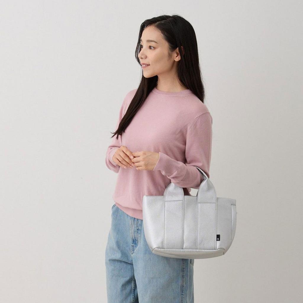 1322 Маленькая отдельно стоящая горизонтальная сумка-тоут из искусственной кожи SN DELI gentry [Rootote] (02 Серо-коричневый)