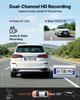 Dash Cam Front and Rear, 4K+1080P, 64 GB Card Included, Dual Channel Dash Camera for Cars with Built-in GPS, G-Sensor, Front 129° & Rear 125°, 80.8 mm