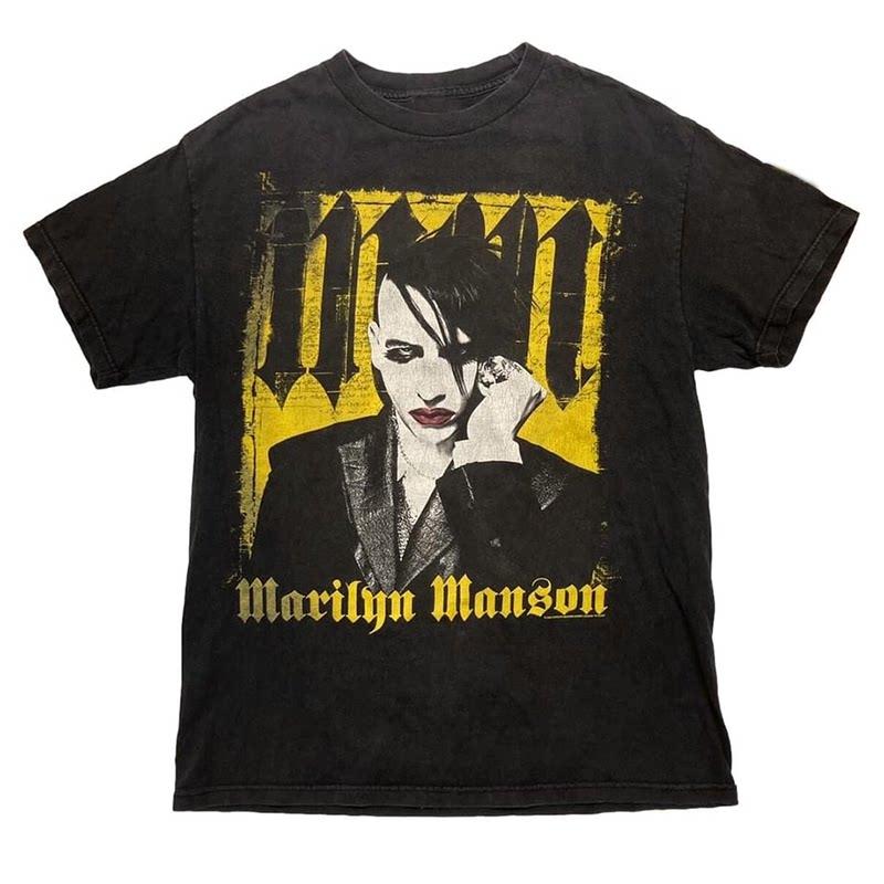 Абстрактная повседневная футболка Marilyn Manson Роскошный бренд группы для мужчин и женщин Топ