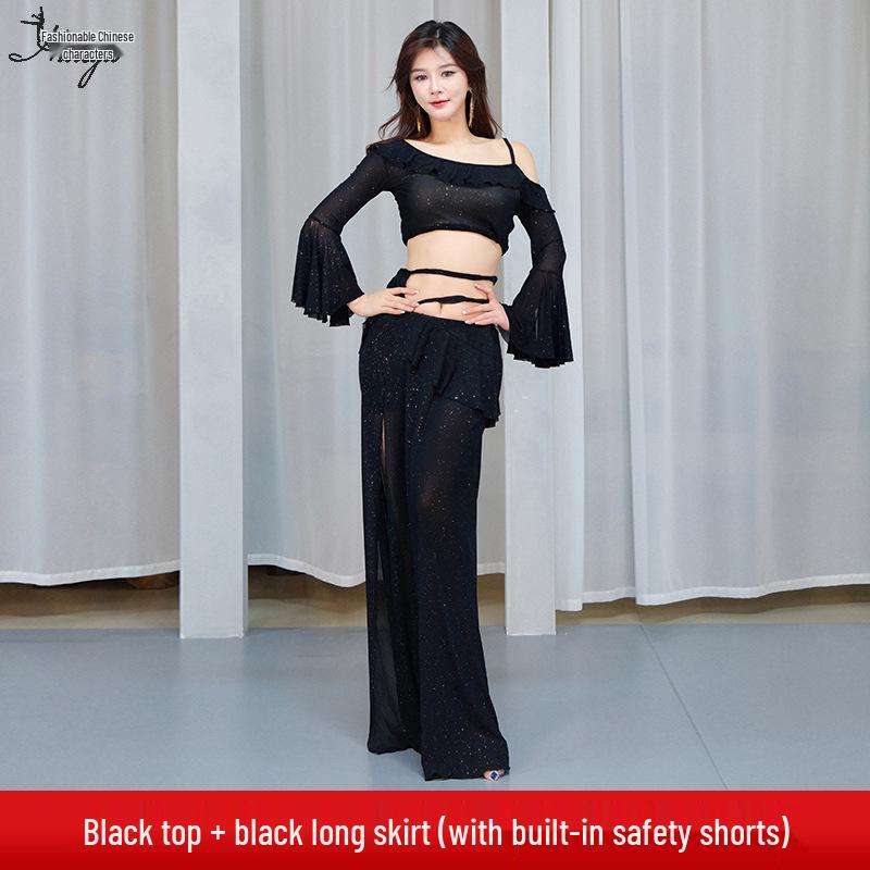 Костюм для танца живота Huayu: Комплект платья из сетки с пайетками для женщин