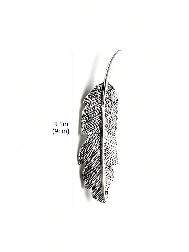 Vintage Hair Clip Feather Leaf Shape Barrette Metal Hairpins For Women Lady Headwear Hair Accessories