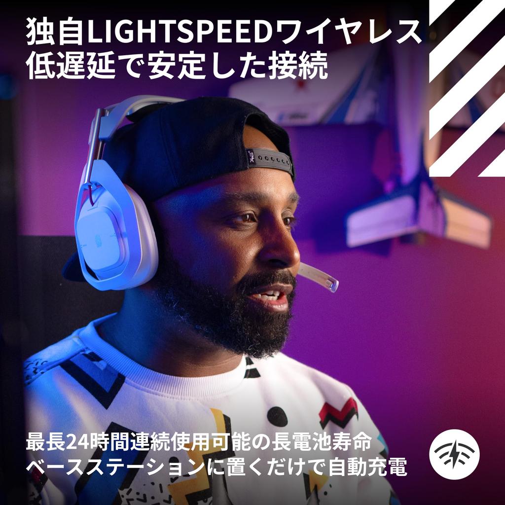 Logitech G Gaming Headset ASTRO A50 LIGHTSPEED Беспроводная гарнитура Базовая станция Микширующий усилитель с микрофоном Зарядка Может использоваться непрерывно в течение 24 часов