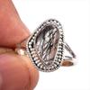Natural Black Rutile Gemstone 925 Solid Sterling Silver Jewelry Ring S.8.5 U2r41