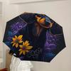 1pc Dachshund Flowers Night Artwork Umbrella with Plastic Handle,Suitable for All Seasons Home Travel Outdoor UmbrellaDD331
