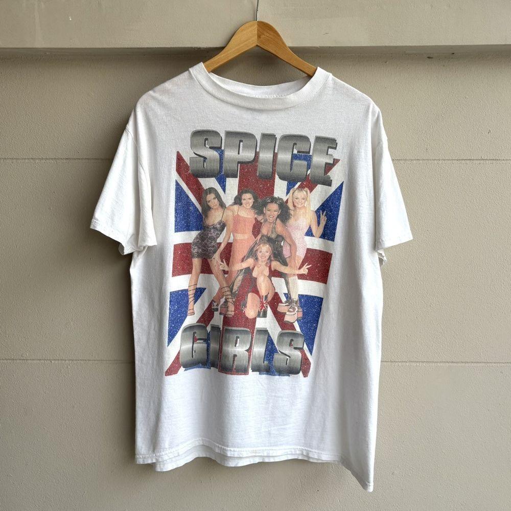 Vintage 1998 Spice Girls Work Tour USA White Short Sleeve Unisex Tshirt KH15847
