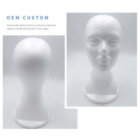 Foam Mannequin Head Model Display Stand for Wigs Hats Jewelry Glasses Holder Easy To Use Shop Rack for Salon DIY Painting