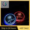 Car Sticker For Alfa Romeo 159 147 LED Car Cup Holder Lights 7 Colors Changing Mat Cup Pad For Alfa Romeo Giulia Stelvio Giuliet abc012