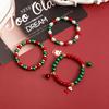 European and American Christmas bracelet, Santa Claus color beaded bracelet set, new christmas