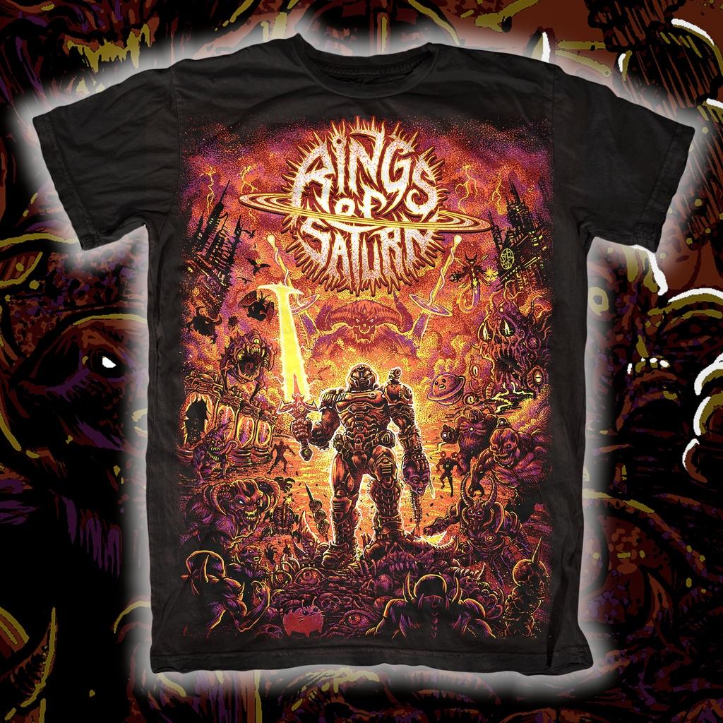 2026New Rings of Saturn Band Graphic Cotton T-shirt Unisex Summer Short Sleeve Fashion Brand Tee Luxury Casual Vintage Retro Top
